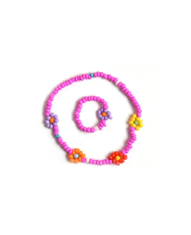 Colorful Friendship Bracelets-Colorful Flowers Kids Bracelet