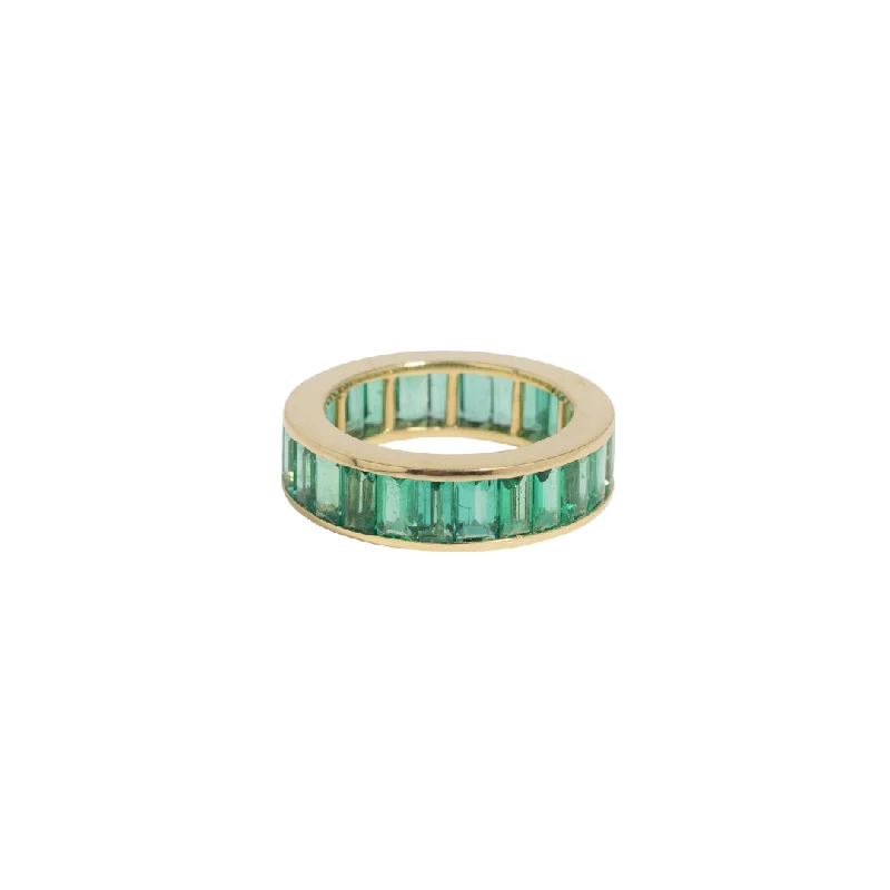 Fashionable Cocktail Rings-Green Emerald of the Sea Ring