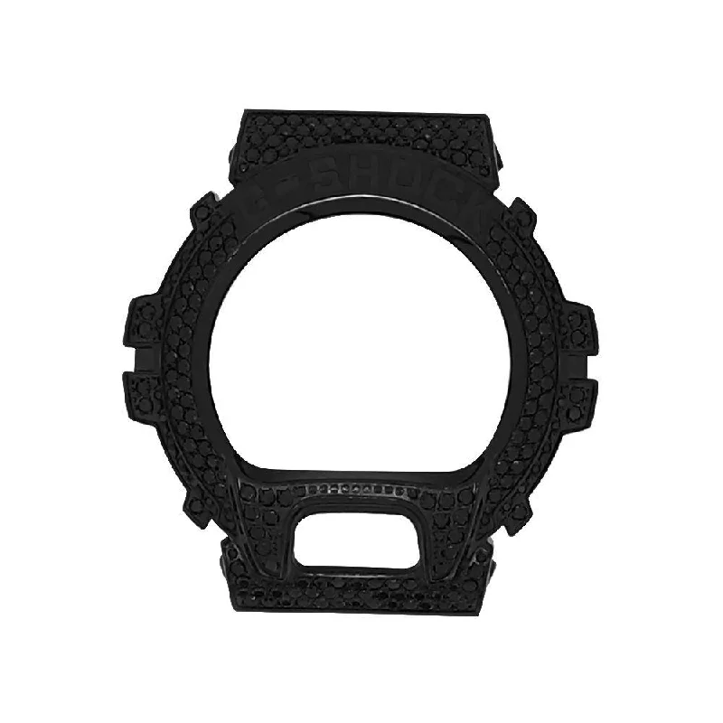 Designer Watches with Stainless Steel Straps-Stainless Steel Case Black Bezel for Casio G Shock DW6900