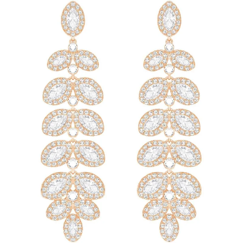 Sparkling Crystal Earrings-Swarovski Women's Pierced Earrings - Baron, Silver Tone | 5350617