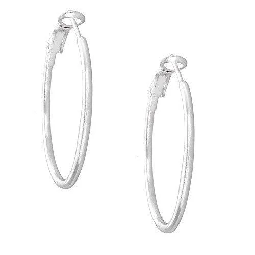 Funky Resin Earrings-Sterling Silver 35mm Hoop Earrings