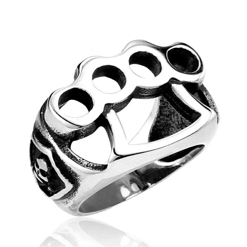 Personalized Name Rings-Stainless Steel Knuckle Buster Ring