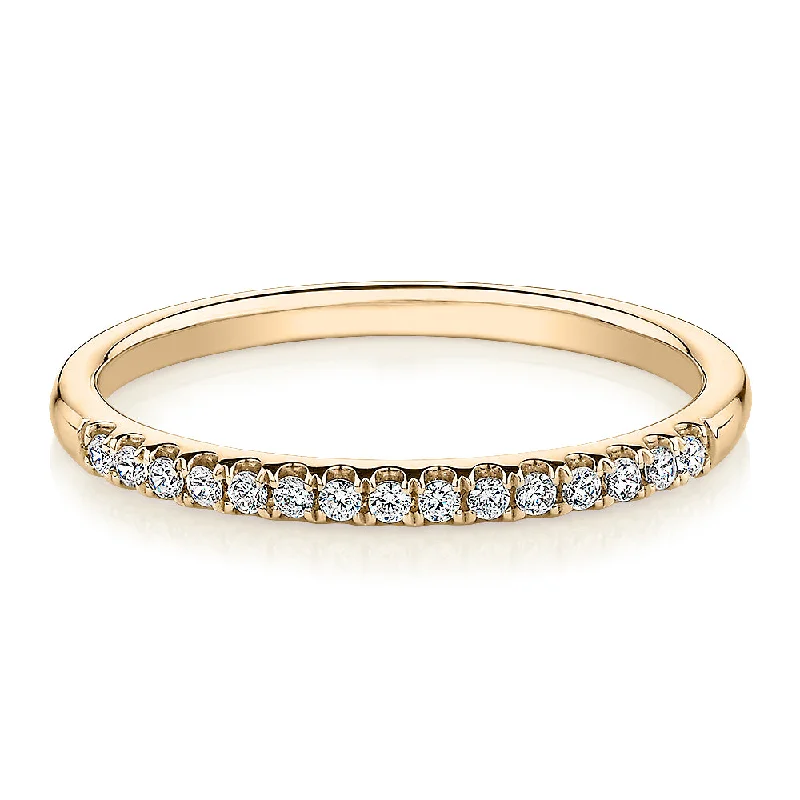 Statement Rings for Women-Wedding or eternity band in 14 carat yellow gold