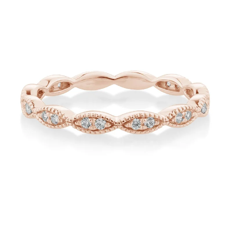 Fashionable Cocktail Rings-All-rounder eternity band in 10 carat rose gold