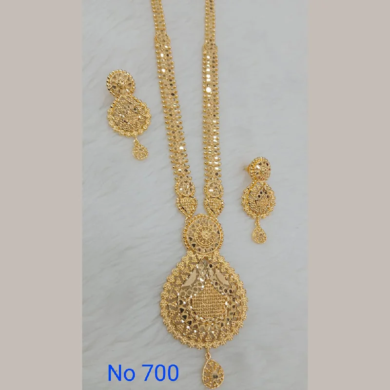 Modern Diamond Necklaces-Sunrise Gold  Forming  Long Necklace Set