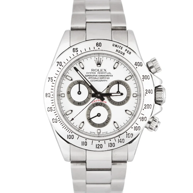 Luxury Watches for Women-Rolex Daytona Cosmograph White Dial Automatic Stainless Steel 40mm 116520 Watch