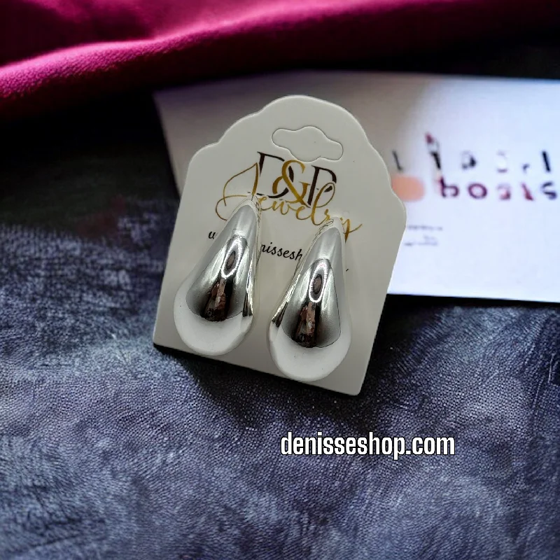 Stylish Hoop Earrings for Women-SILVER DROP EARRINGS E479