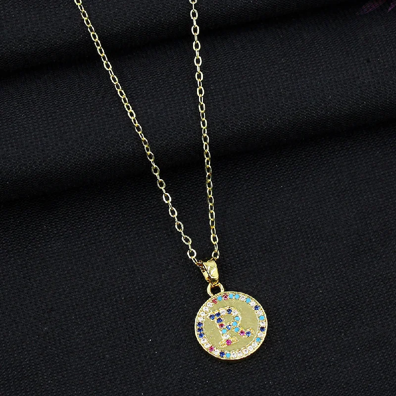 Colorful Beaded Pendant Necklaces-Mahavir Gold Plated Austrian Stone Necklace