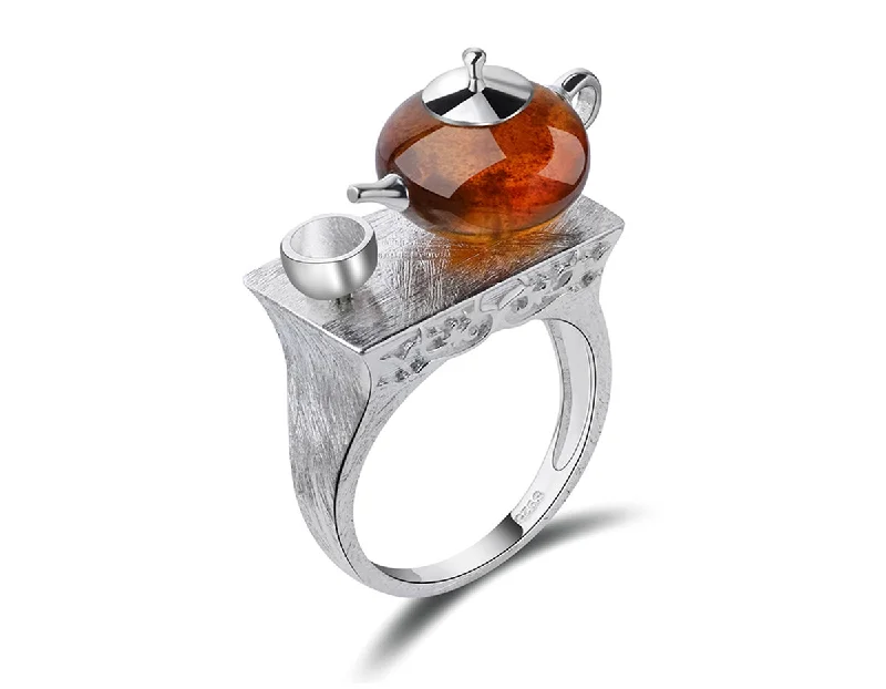 Custom Signet Rings-Teapot Ring